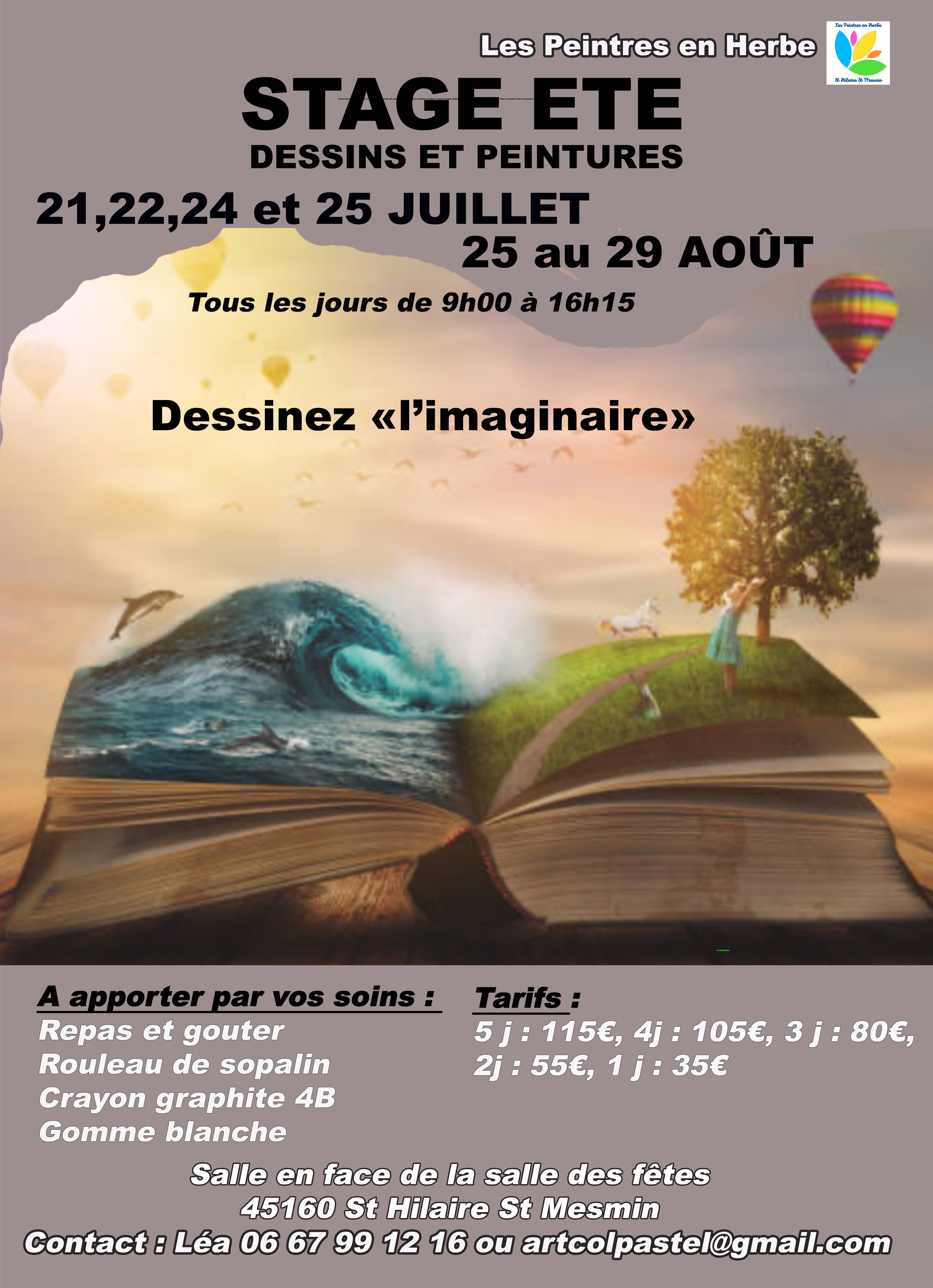 Léa organise des stages peintures pour les adolescents