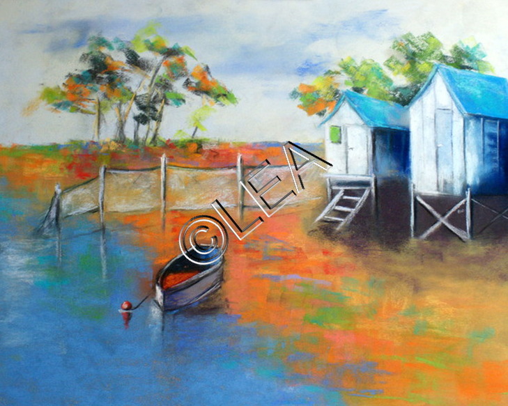 Travail de Léa au Pastel Sennelier et schminck