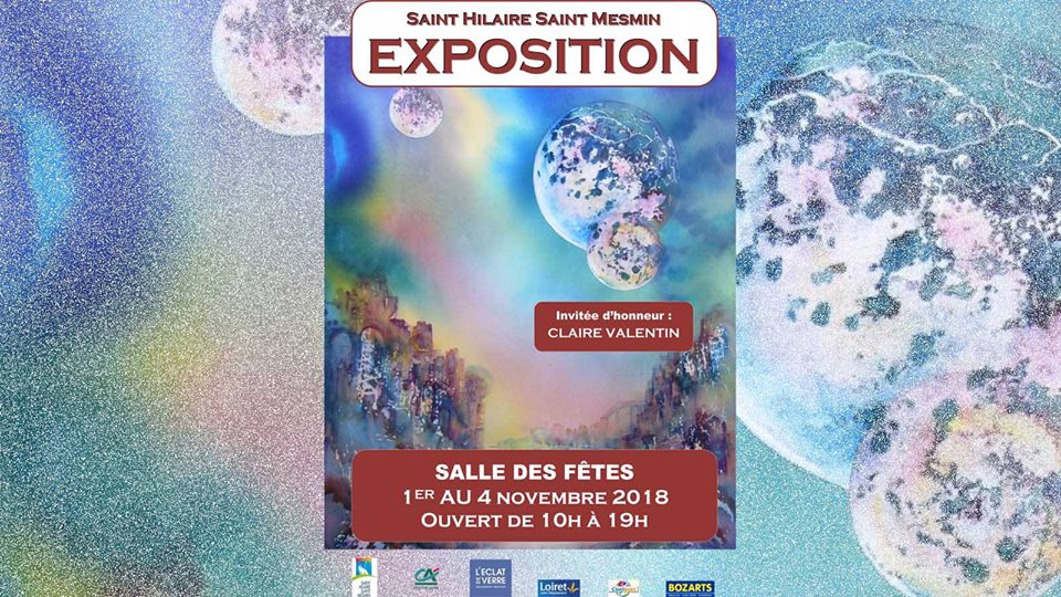 Léa artiste peintre expose à la salle des fêtes de saint hilaire saint mesmin