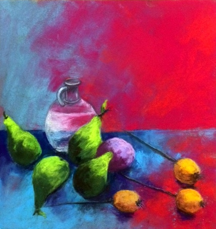 Nature colorée fait par Léa Pastelliste